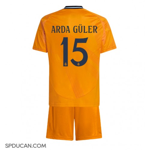 Dječji Nogometni Dres Real Madrid Arda Guler #15 Gostujuci 2024-25 Kratak Rukav (+ Kratke hlače)